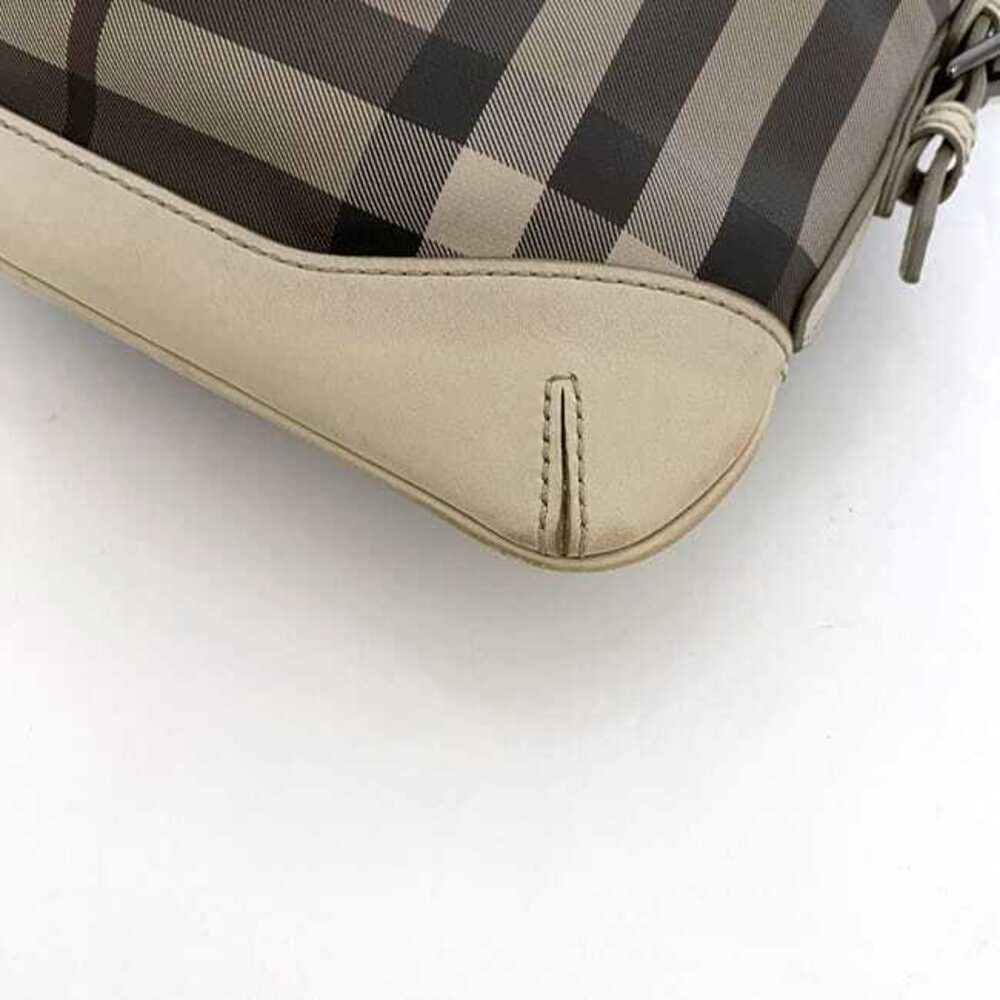 Burberry Shoulder Bag Beige Gray Check Crossbody Leather Zipper - Picture 6 of 10